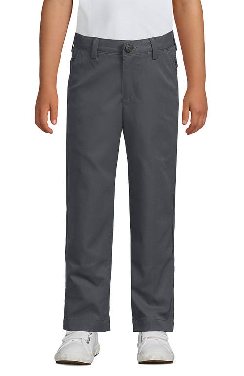 Shop Lands' End Boys Iron Knee Active Chino Pants In Arctic Gray