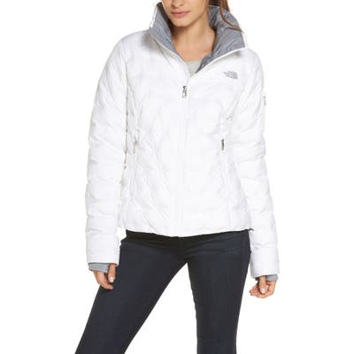 The North Face Holladown Water Repellent 550-Fill Power Down Crop Jacket, White