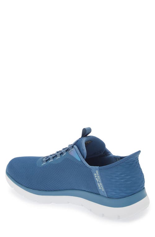 Shop Skechers Hands Free Slip-in Sneaker In Teal/blue