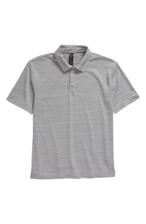 Zella Kids' Jump Up Performance Piqué Knit Polo In Gray