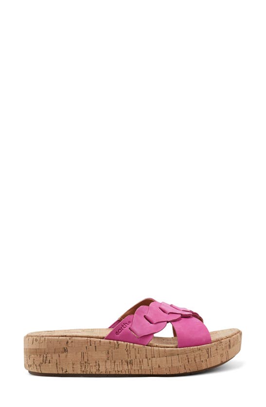 Shop Earth Scotti Platform Slide Sandal In Dark Pink
