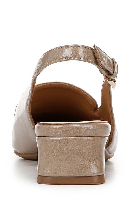 Naturalizer Garner Womens Faux Leather Ankle Strap Slingback Heels In Gold