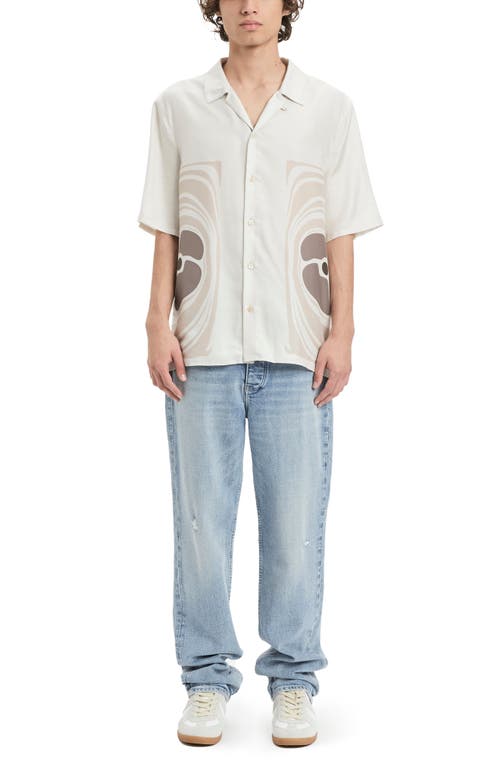 Shop Vayder Montague Oversize Camp Shirt In Silver Taupe