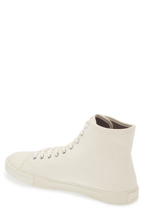 Shop Allsaints Underground High Top Canvas Sneaker In Off White