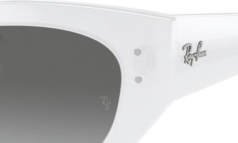 Ray Ban Zena Bio-based Sunglasses White Snow Frame Grey Lenses 52-22 In Grey Flash