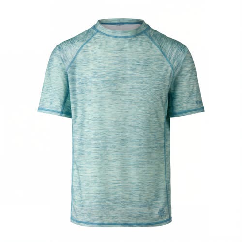 Shop Uv Skinz Short Sleeve Crew Sun & Swim Shirt In Lagoon Jaspe