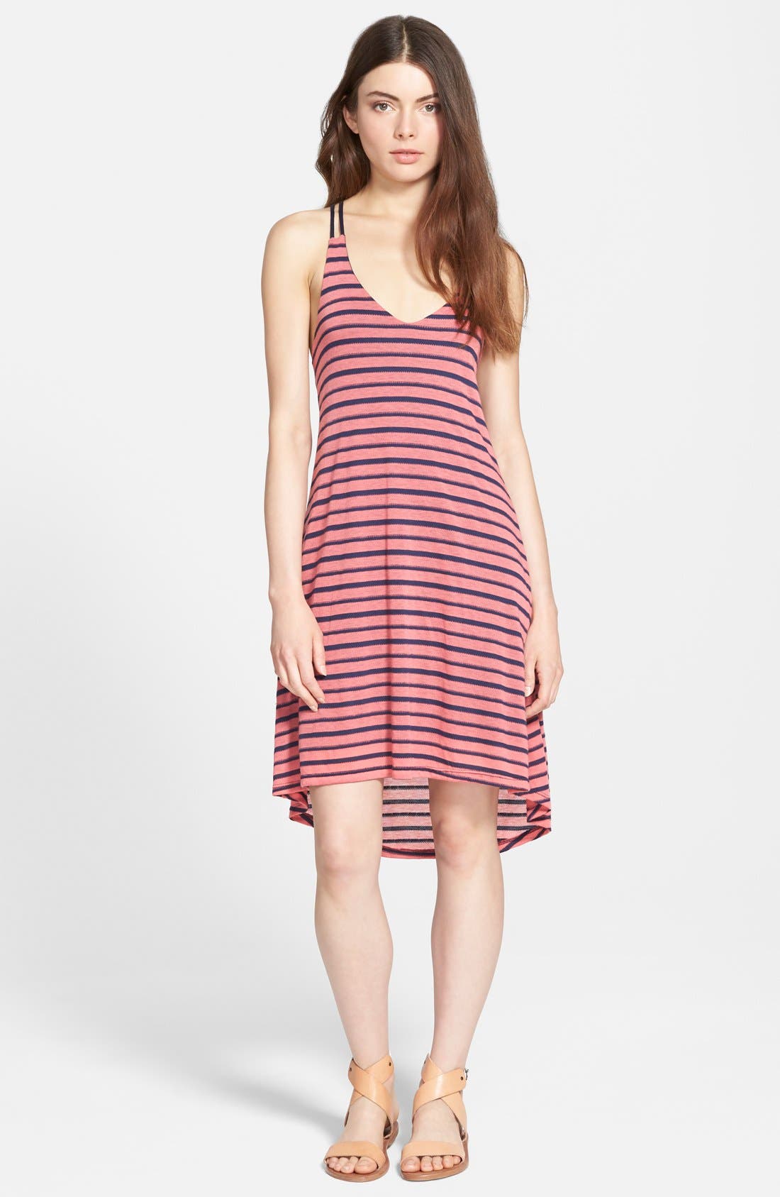 Splendid Stripe High/Low Racerback Dress Nordstrom