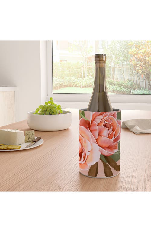 Deny Designs Giant Flowers Wine Chiller In Pink