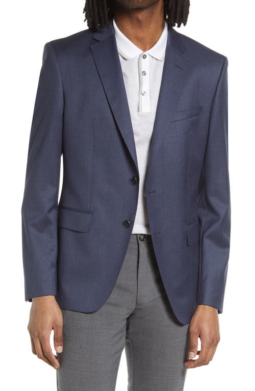 Shop Hugo Boss Boss Slim Fit Solid Wool Suit Jacket In Open Blue