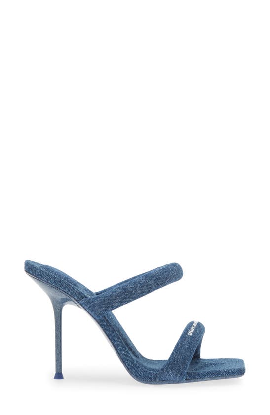 Shop Alexander Wang Julie Padded Stiletto Sandal In Deep Blue