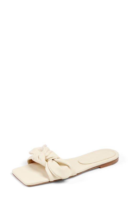 Dear Frances Knot Slide Sandal In Off-white