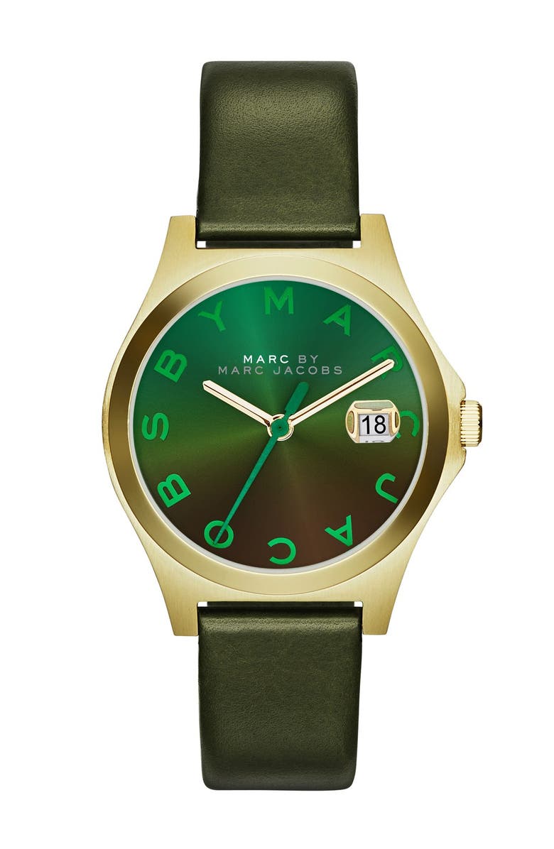 MARC BY MARC JACOBS 'The Slim' Ombré Dial Leather Strap Watch, 30mm ...