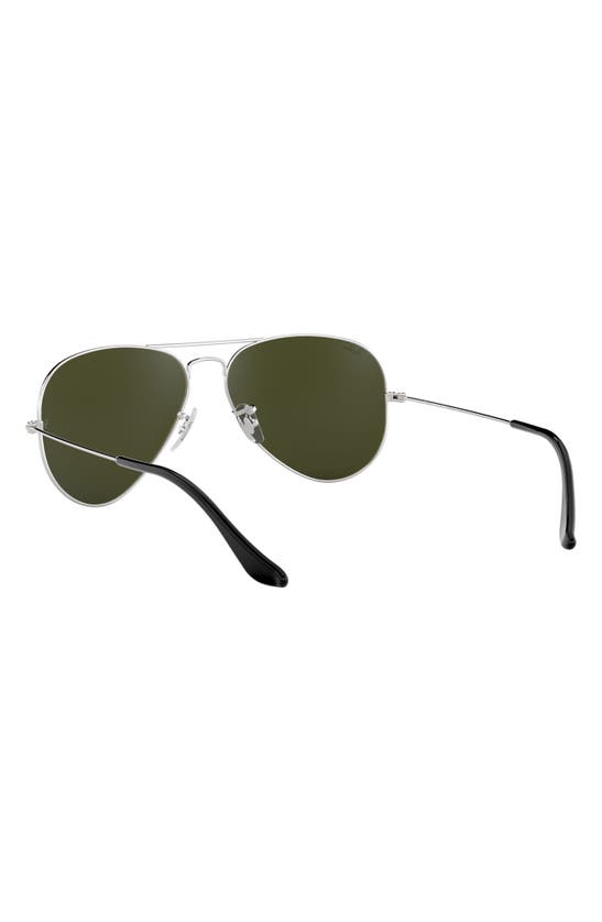 Ray Ban 3025 58mm Classic Aviator Sunglasses In Silver