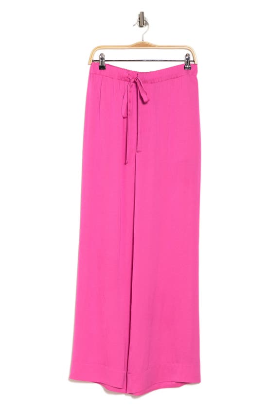 Shop A.l.c . Allie Tie Waist Wide Leg Pants In Hot Pink