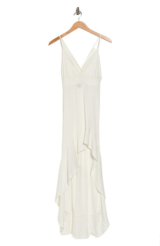 Shop Go Couture High-low Slipdress In Ivory