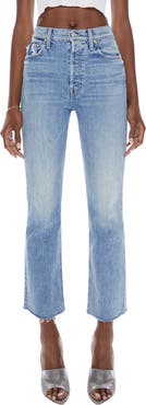 MOTHER The Tripper High Waist Flood Frayed Flare Jeans