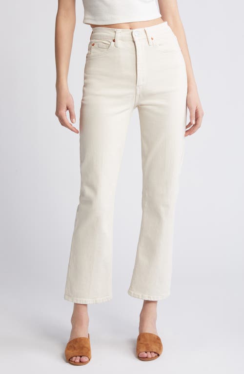 Re/Done '70s Crop Bootcut Jeans Vintage White at Nordstrom,