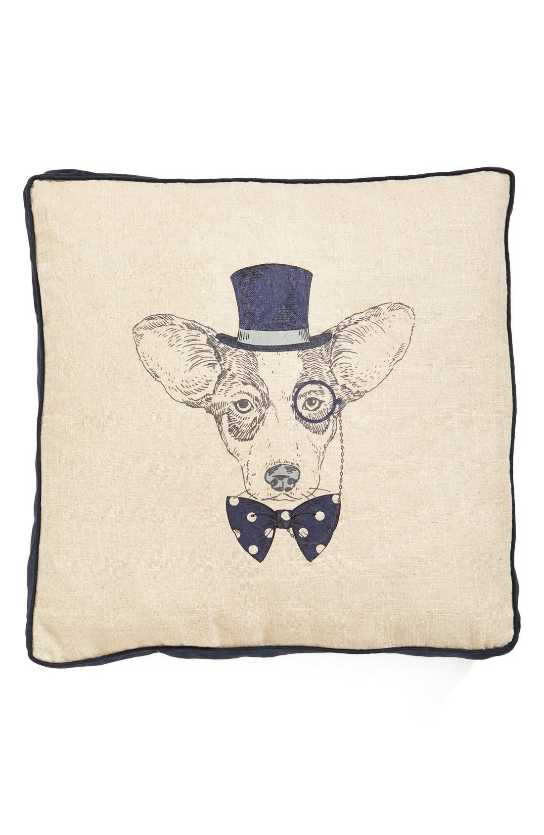 Levtex 'Dog Monocle' Print Burlap Floor Pillow Nordstrom