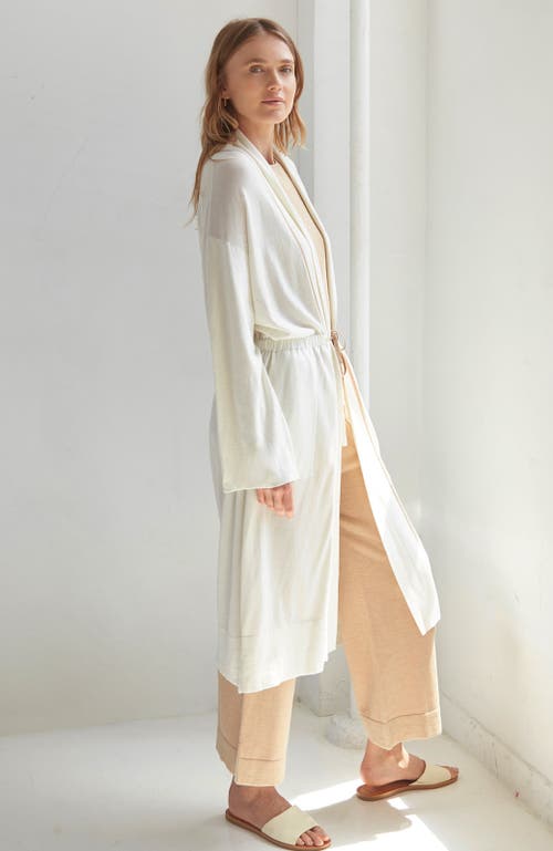 Shop Oyun Smoking Robe In Ivory