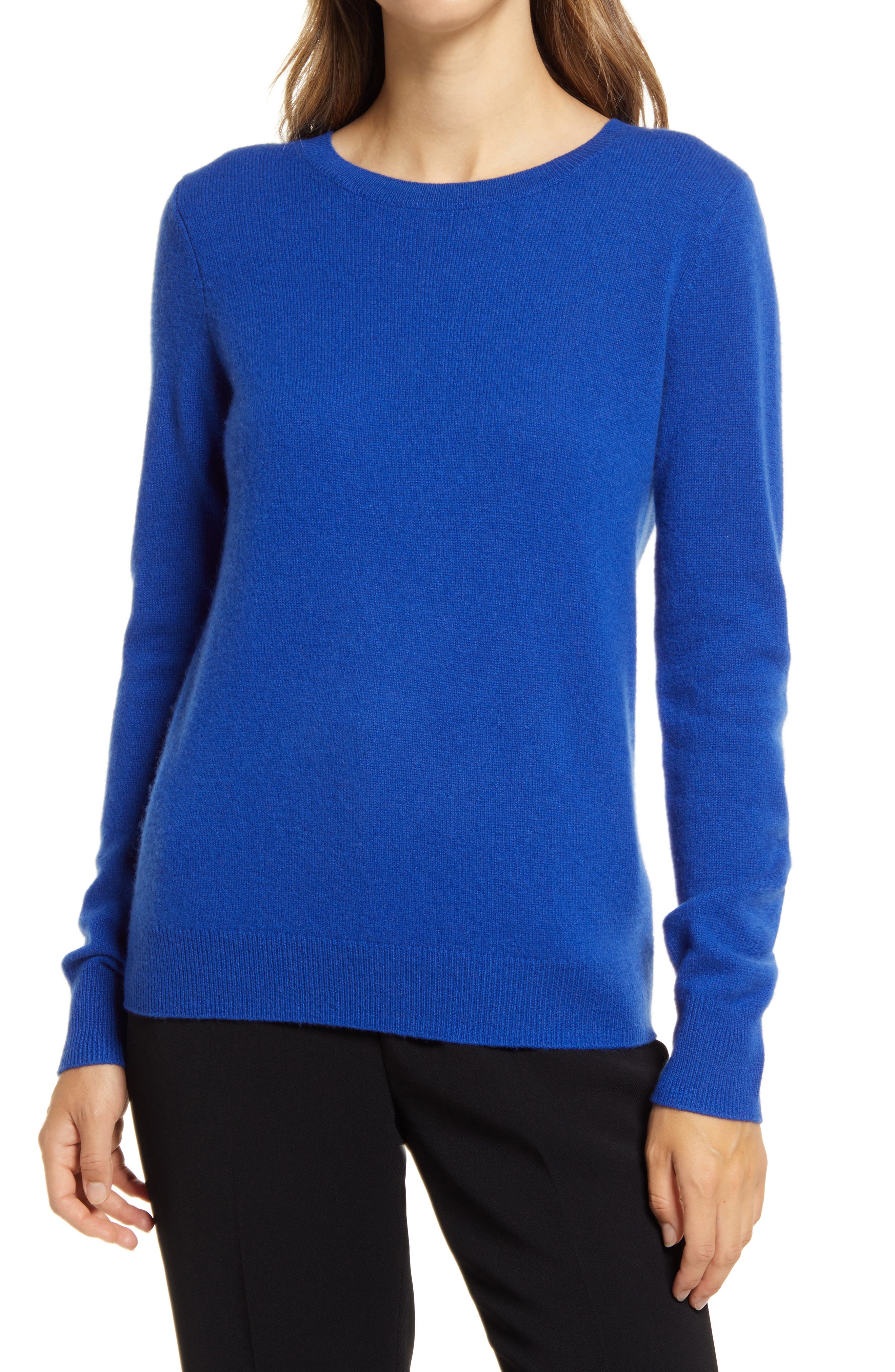 Womens Knitted V-Neck Cashmere Long-Sleeve Open-Front Cardigan Stripes Sweater Royal Blue