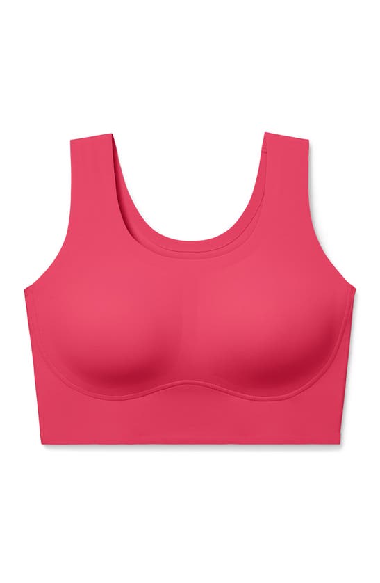 True & Co. True Body Lift Wireless Bra In Raspberry