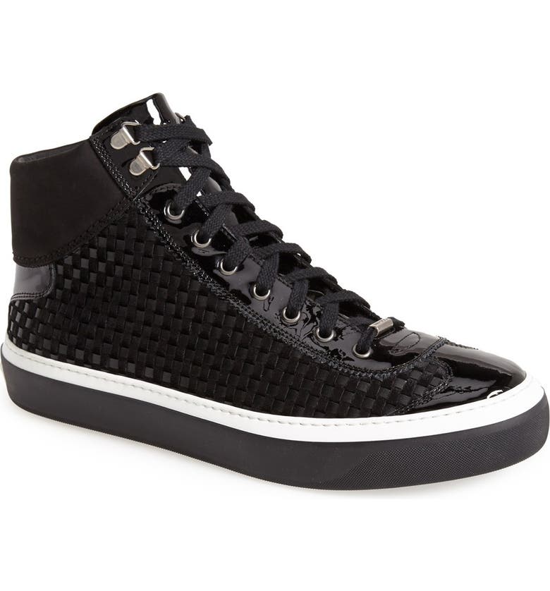 Jimmy Choo 'Argyle' Woven Leather & Velvet Sneaker (Men) | Nordstrom