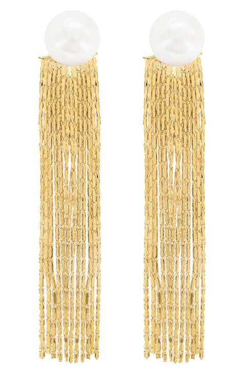 Freshwater Pearl Fringe Earrings