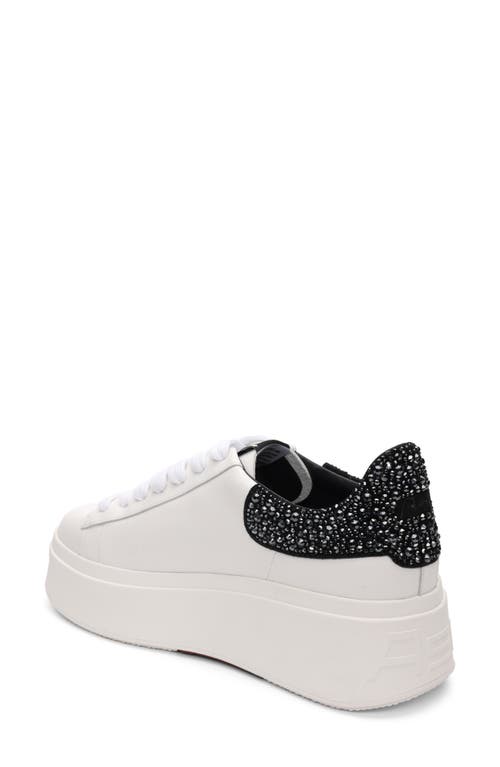 Shop Ash Moby Strass Platform Sneaker In White/black