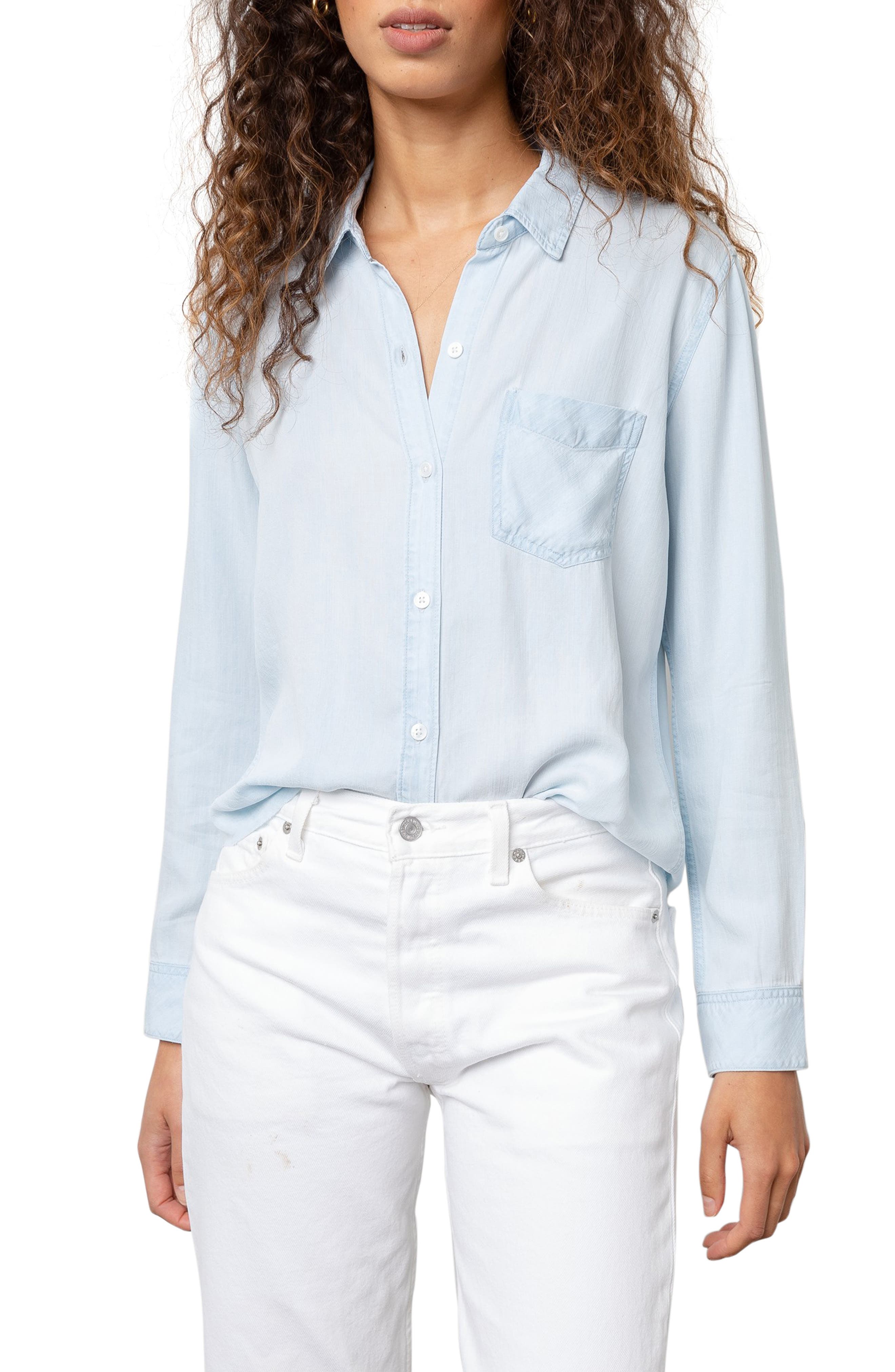 fitted chambray shirt womens