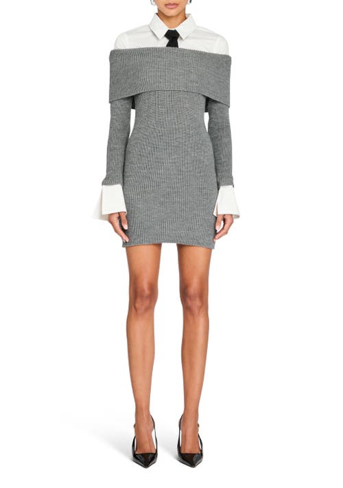 Shop Ser.o.ya Elodie Sweater Dress In Heathered Grey