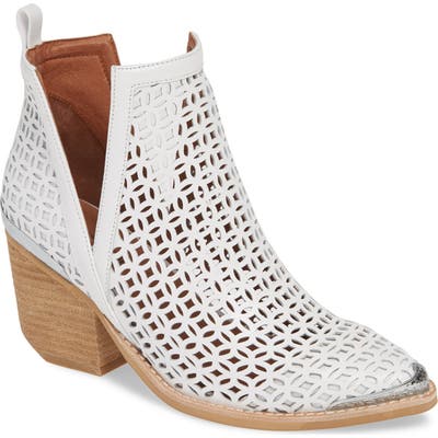 Jeffrey Campbell Cromwell-C2 Perforated Bootie, White