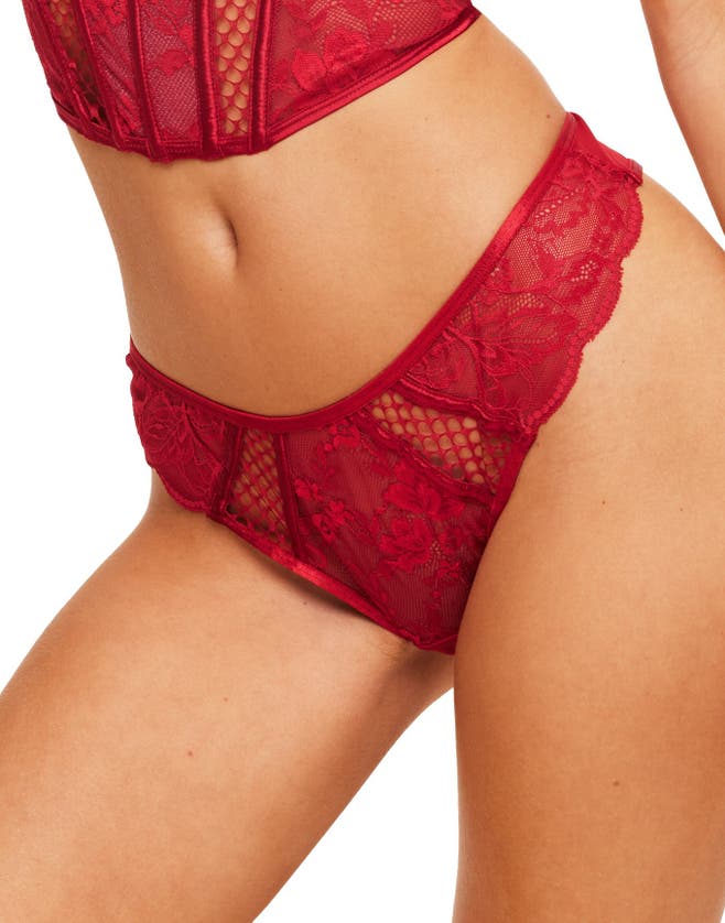 Shop Adore Me Dominika Cheeky Panties In Dark Red