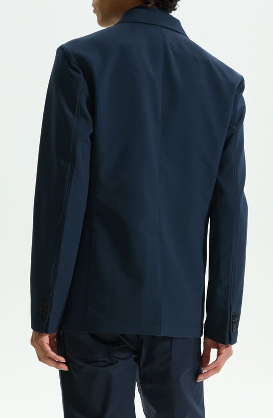 Theory Euclid Front Button Wool Blazer In Baltic