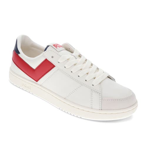 Pony M-pro Low Sneakers In White/navy/red