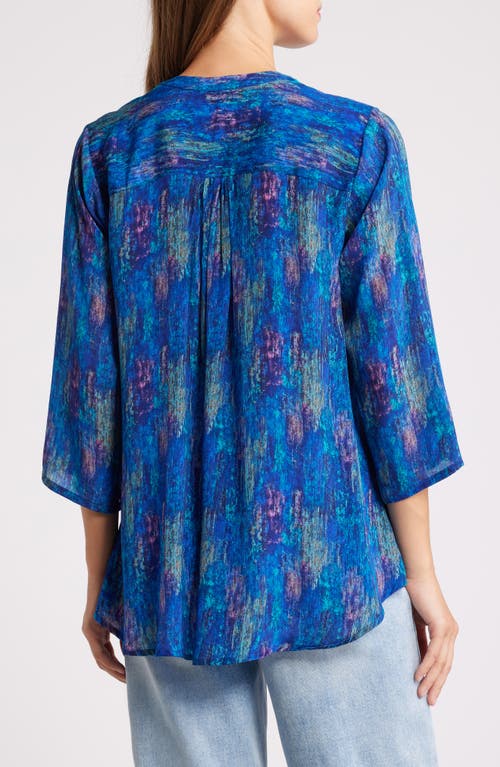 APNY APNY PRINT TIE NECK TOP 