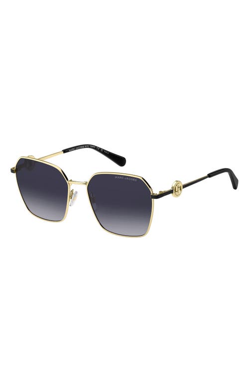 Shop Marc Jacobs 58mm Gradient Square Sunglasses In Gold Black/grey Shaded