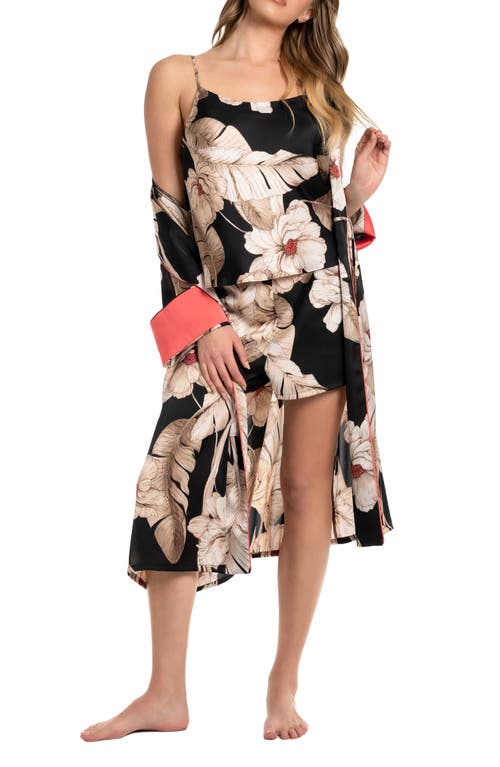 Midnight Bakery Print Short Pajamas In Summer Song/ Black