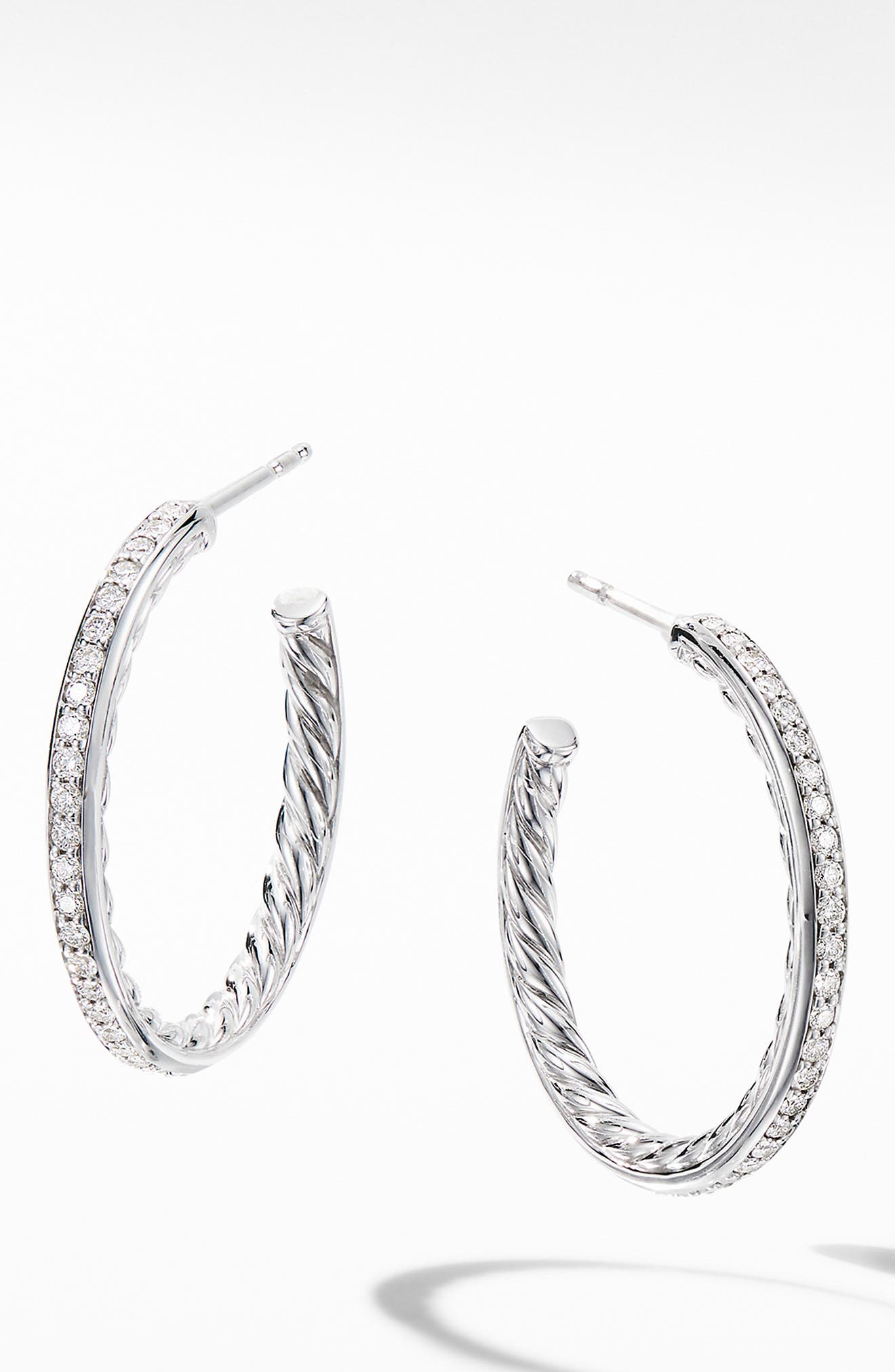 david yurman diamond hoop earrings