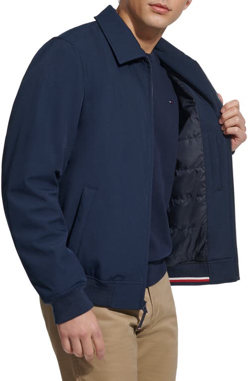 Tommy Hilfiger Water-resistant Soft Shell Zip-up Jacket In Midnight
