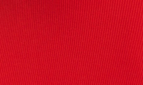 Desigual Off-shoulder Ribbed Midi Dress In Red