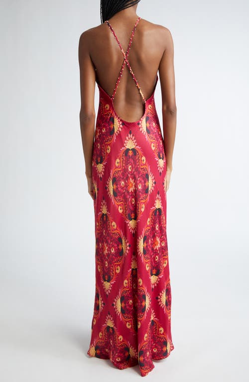 Shop Farm Rio Luize Halter Maxi Dress In Pink