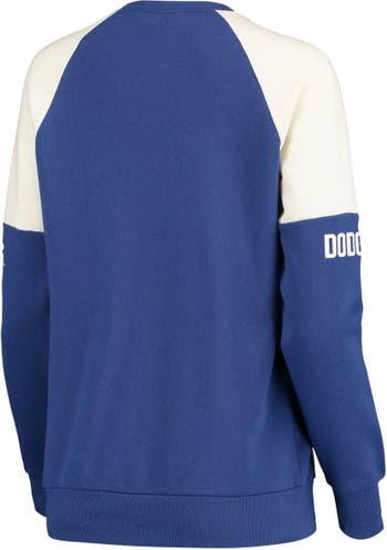 Women's Starter Royal/Gray Los Angeles Dodgers Baseline Raglan Pullover Sweatshirt Size: Small