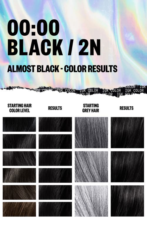 Igk Permanent Color Kit In 00:00 Black