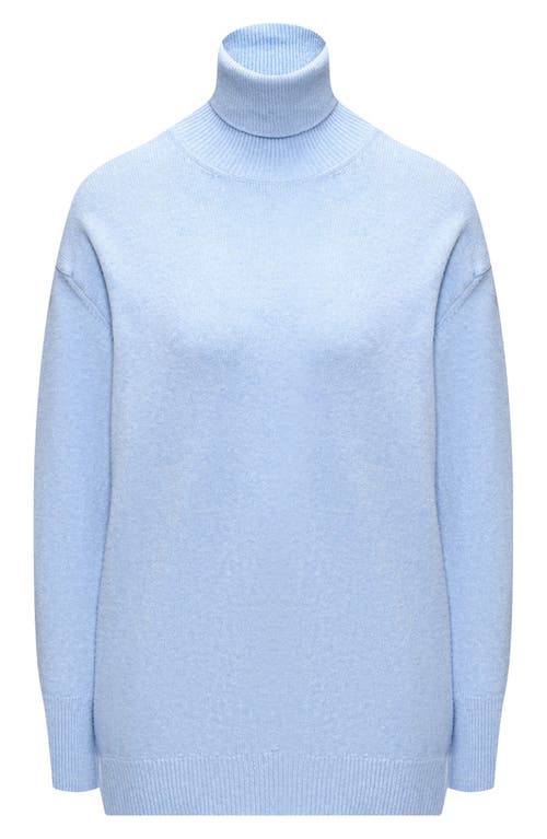 Shop Pietro Brunelli Turtleneck Maternity Sweater In Light/pastel Blue