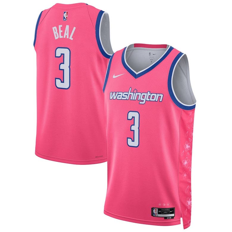 NIKE UNISEX NIKE BRADLEY BEAL PINK WASHINGTON WIZARDS 2022/23 SWINGMAN JERSEY