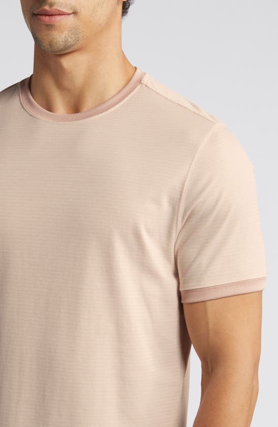 Shop Robert Barakett Forester Tipped Cotton T-shirt In Pink