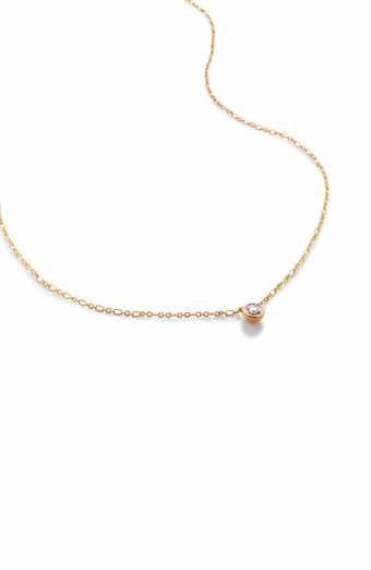 Monica vinader linear best sale solo diamond necklace