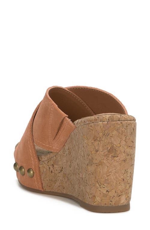 Shop Lucky Brand Valmai Platform Wedge Slide Sandal In Sunburn
