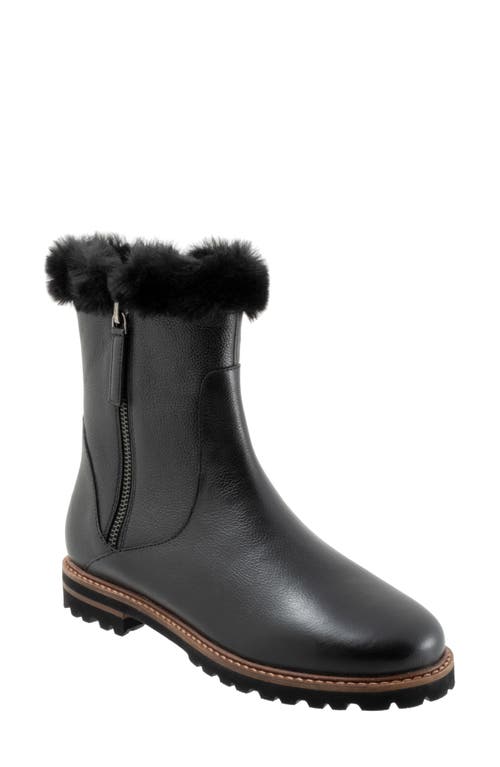 Trotters Forever Faux Shearling Trim Boot Black at Nordstrom,