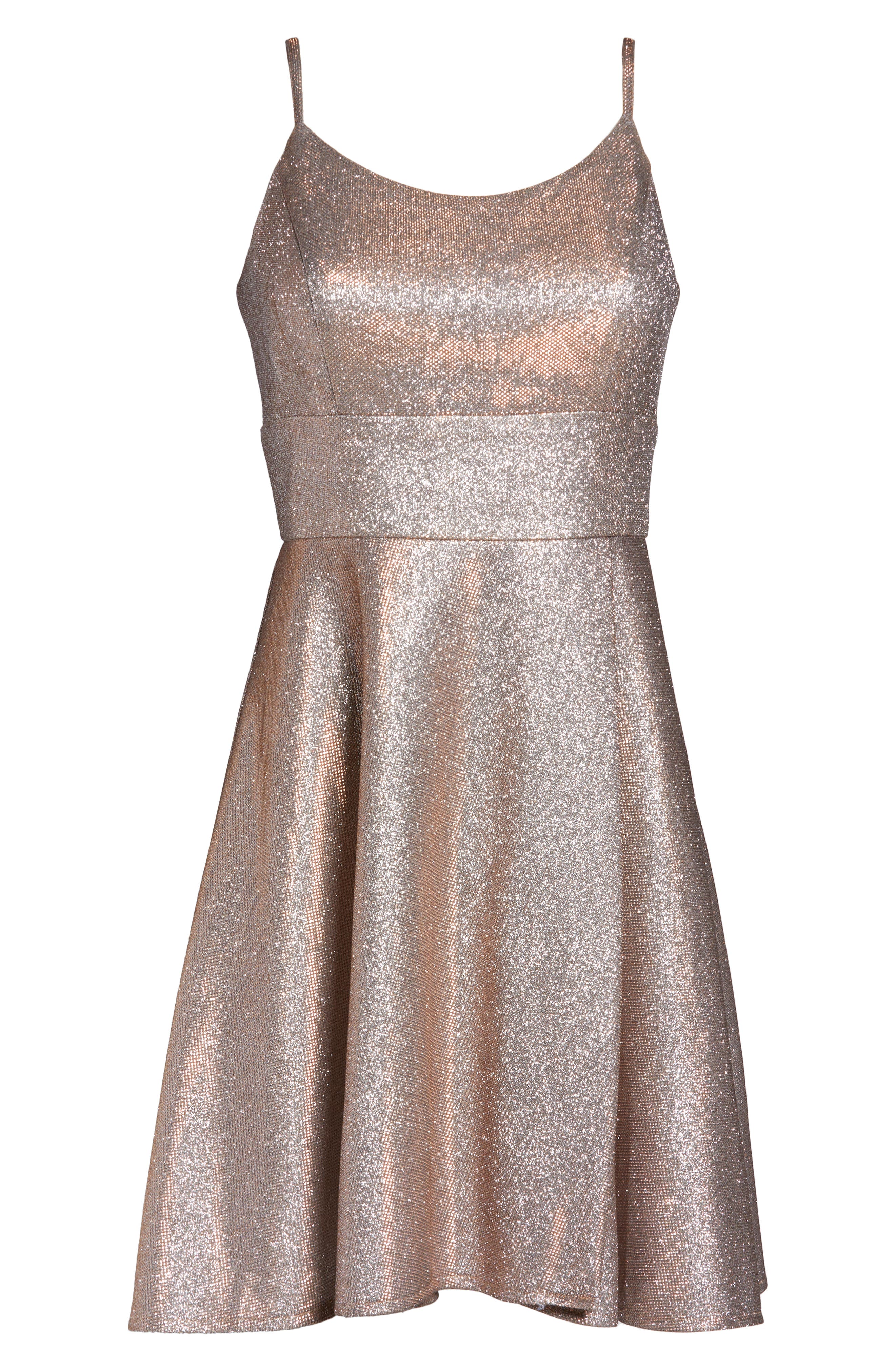 shimmer skater dress